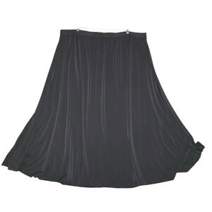 Minimalist 90s Y2K Black Maxi Skirt 3X Whimsigoth Fairy Goth Grunge‎ Stretchy